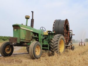 tractor with water wheel